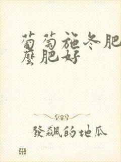 葡萄施冬肥用什么肥好