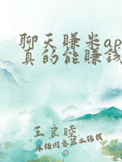 聊天赚米app真的能赚钱吗