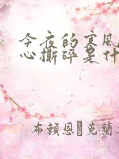 今夜的寒风将我心撕碎是什么歌