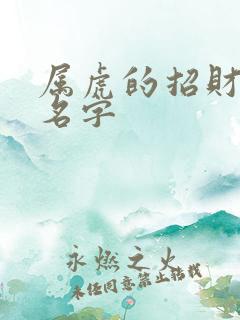 属虎的招财微信名字