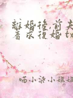 离婚后,前夫哭着求复婚 txt