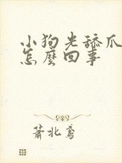 小狗光舔爪子是怎么回事
