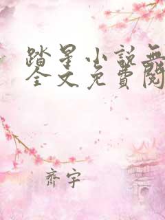 踏星小说无弹窗全文免费阅读