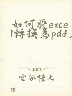 如何将excel转换为pdf且放在一页上