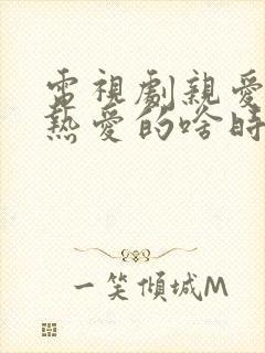 电视剧亲爱的,热爱的啥时候播出