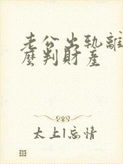 老公出轨离婚怎么判财产