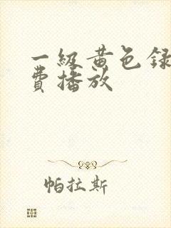 一级黄色录像免费播放