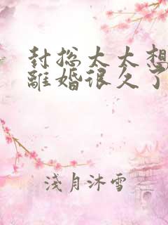封总太太想跟你离婚很久了容辞