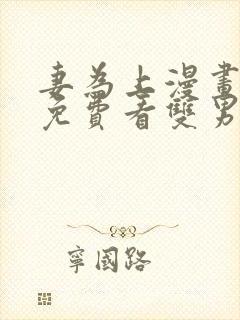 妻为上漫画全集免费看双男主