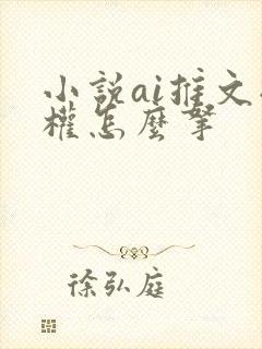 小说ai推文授权怎么拿