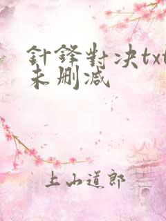 针锋对决txt未删减