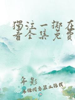 独注一掷在线观看全集免费高清
