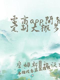 电商app开发定制大概多少钱