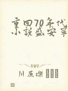重回70年代的小说盛安宁