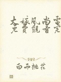 大嫁风尚电视剧免费观看完整版