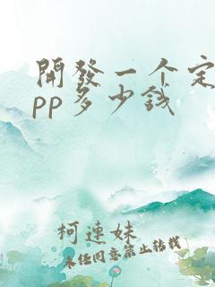 开发一个定制app多少钱