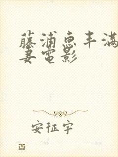 藤浦惠丰满的人妻电影