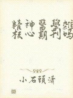精神医学杂志是核心期刊吗
