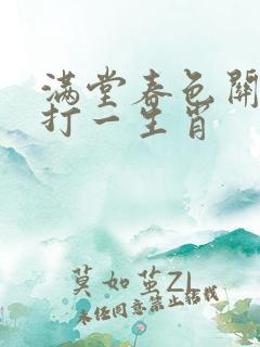 满堂春色关不住打一生肖