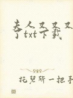 夫人又又又帅炸了txt下载