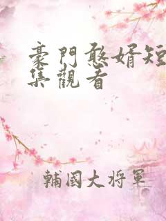 豪门憨婿短剧全集观看
