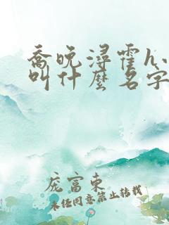 乔晚浔霍h小说叫什么名字啊