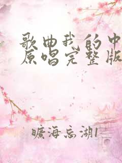歌曲我的中国心原唱完整版
