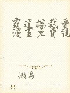 霸道总裁爱上我漫画免费观看下拉式
