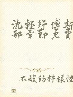 沈轻纾傅斯言全部章节免费