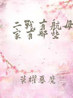 二战有航母的国家有哪些