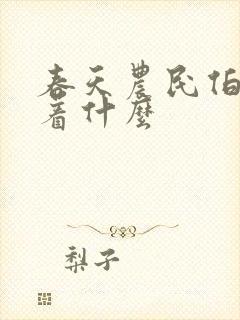 春天农民伯伯忙着什么