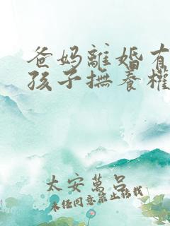 爸妈离婚有两个孩子抚养权怎么判