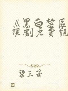 《黑白禁区》电视剧免费观看高清