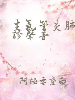 支气管炎肺部听诊声音