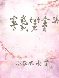 雷武txt全集下载免费