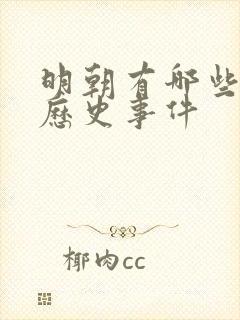 明朝有哪些重大历史事件