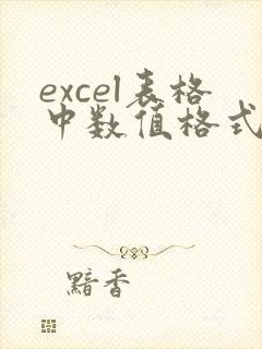 excel表格中数值格式与文本的转换