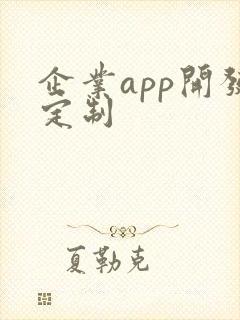 企业app开发定制