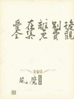爱在离别后短剧全集免费观看