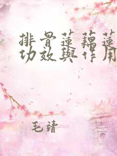 排骨莲藕莲子汤功效与作用
