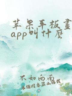 苹果平板画图的app叫什么