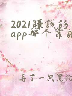 2021赚钱的app哪个靠谱赚钱还快