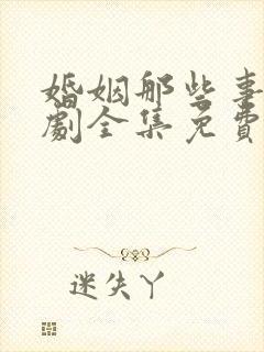 婚姻那些事电视剧全集免费观看完整版