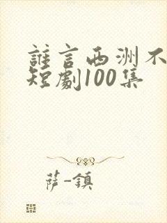 谁言西洲不知意短剧100集