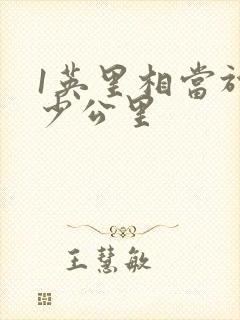 1英里相当于多少公里