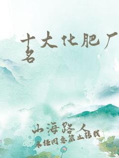 十大化肥厂家排名