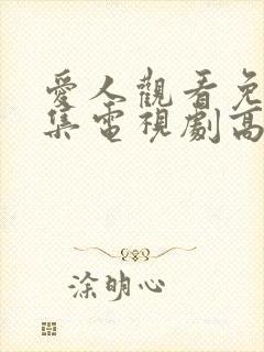 爱人观看免费全集电视剧高清