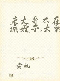老大哥不在家,操嫂子,太刺激了