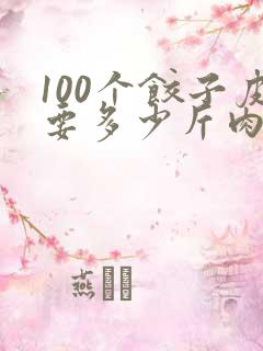 100个饺子皮要多少斤肉