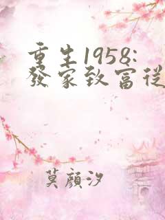 重生1958:发家致富从南锣鼓巷开始完结版